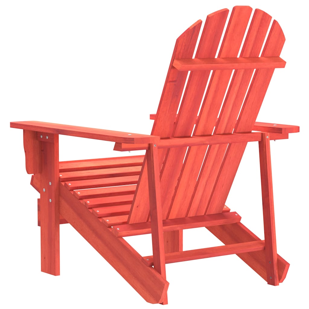Garden Adirondack Chair Solid Fir Wood Red
