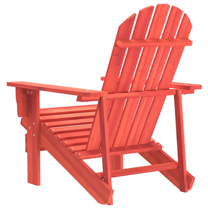 Garden Adirondack Chair Solid Fir Wood Red