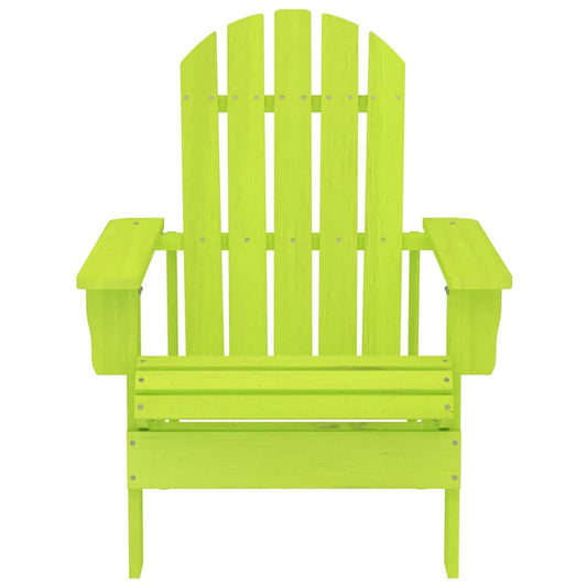 Garden Adirondack Chair Solid Fir Wood Green