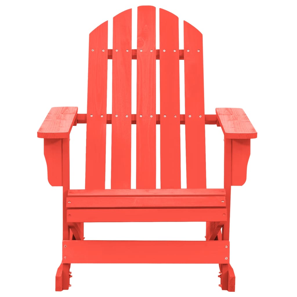 Garden Rocking Chair | Red | Solid Fir Wood | Medium | Durable
