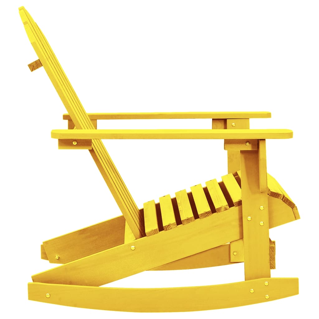 Garden Rocking Chair | Yellow | Solid fir wood | Standard | Comfy