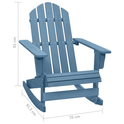 Garden Rocking Chair | Blue | Solid fir wood | Regular