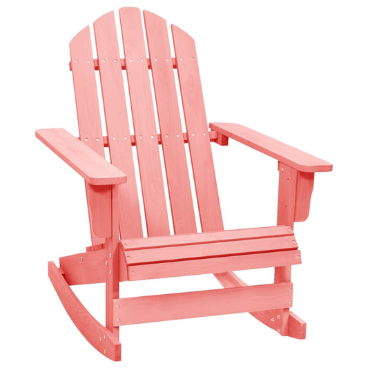 Garden Rocking Chair | Pink | Solid fir wood | Standard