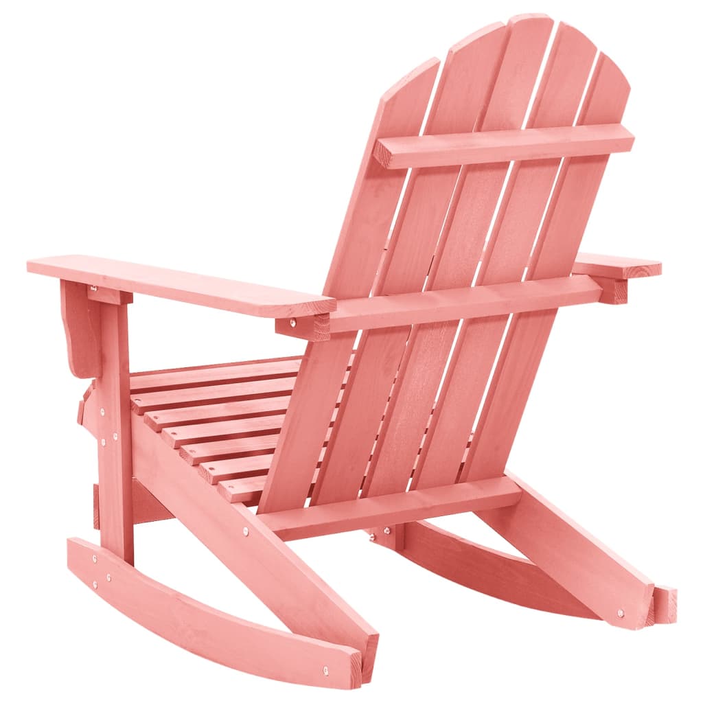 Garden Rocking Chair | Pink | Solid fir wood | Standard