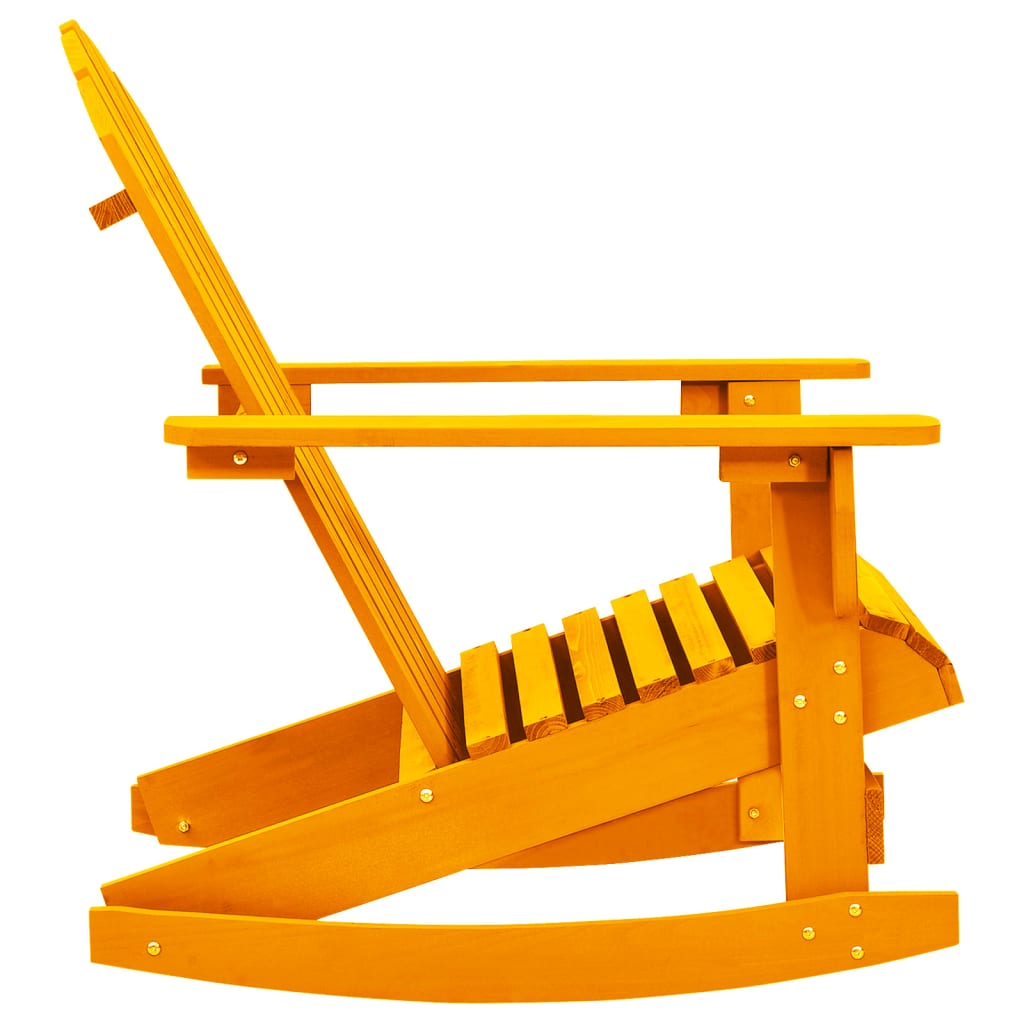 Garden Rocking Chair | Orange | Solid fir wood | Medium | Ergonomic
