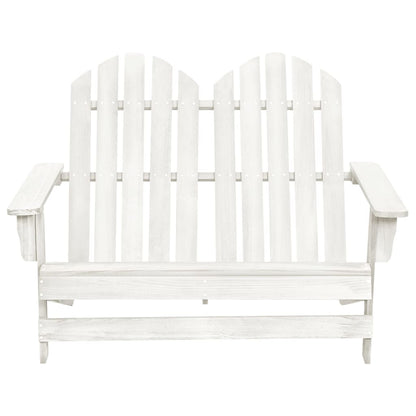 Garden Chair | White | Solid Fir Wood | 2-Seater | Durable