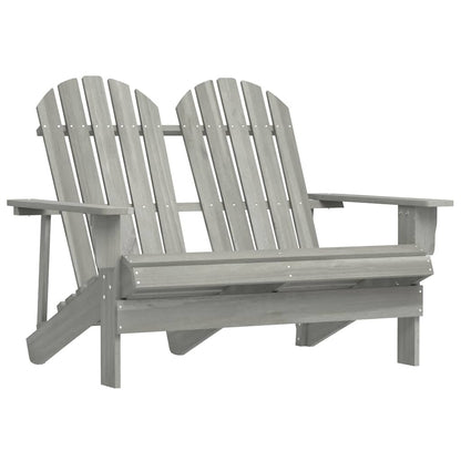 Garden Chair | Grey | Solid fir wood | 2-seater | Durable