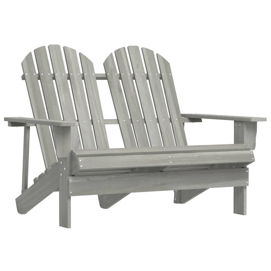 Garden Chair | Grey | Solid fir wood | 2-seater | Durable