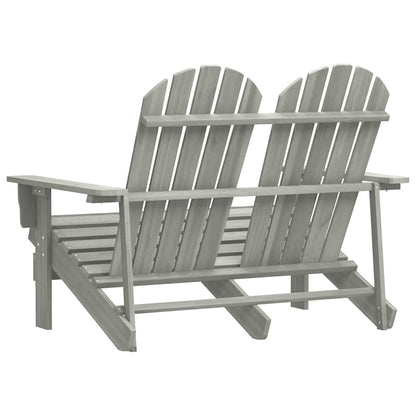 Garden Chair | Grey | Solid fir wood | 2-seater | Durable
