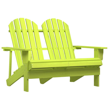Garden Chair | Green | Solid fir wood | 2-Seater | Durable