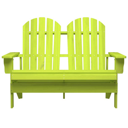 Garden Chair | Green | Solid fir wood | 2-Seater | Durable