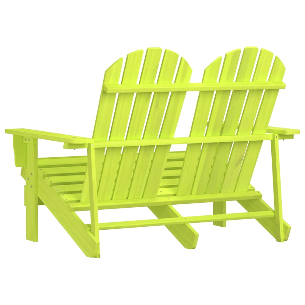 Garden Chair | Green | Solid fir wood | 2-Seater | Durable