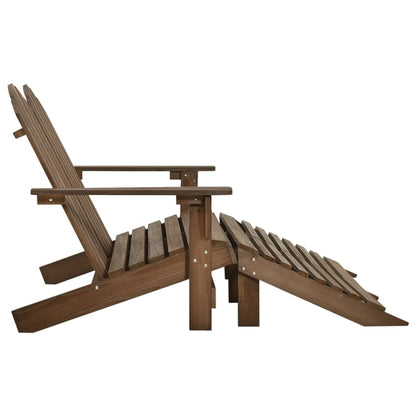 Garden Chair | Brown | Solid Fir Wood | 2-seater | Detachable