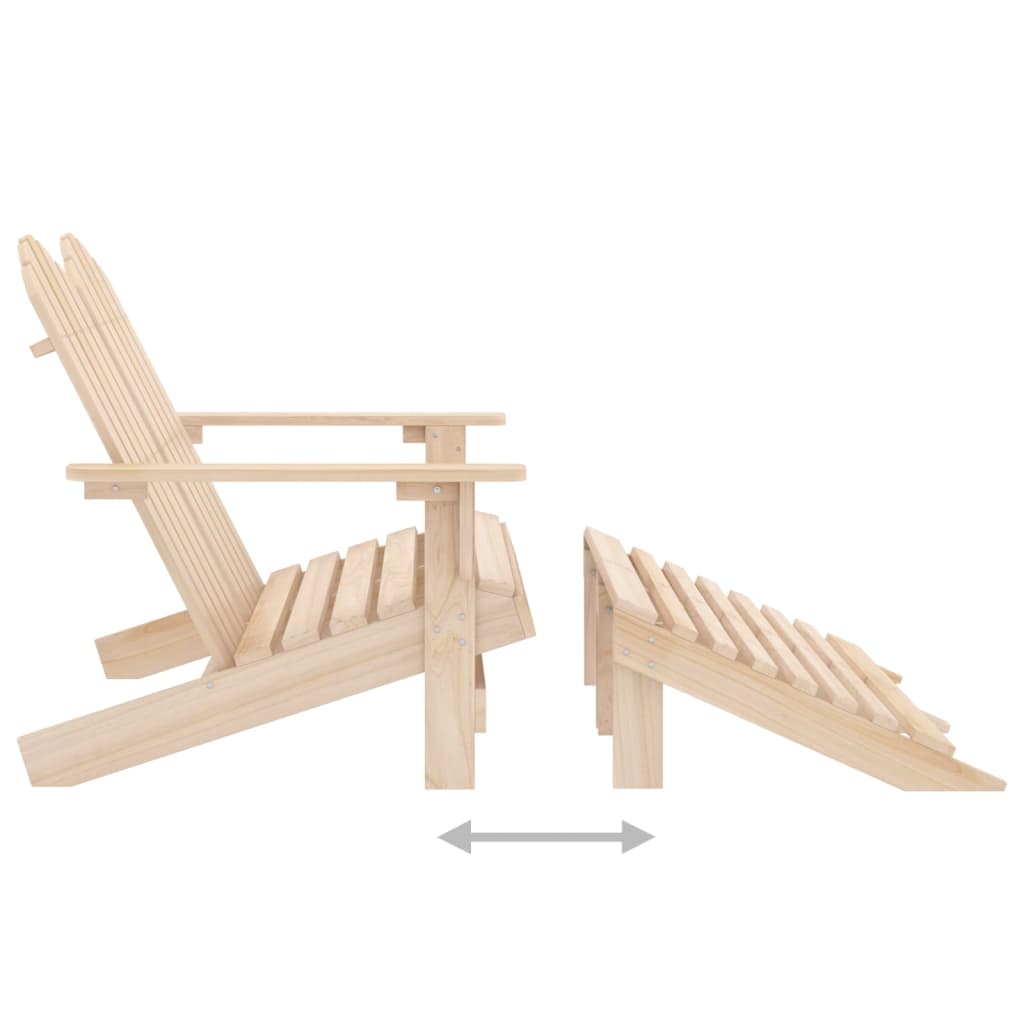 Garden Chair | Natural Wood | Solid Fir Wood | 2-Seater | Detachable
