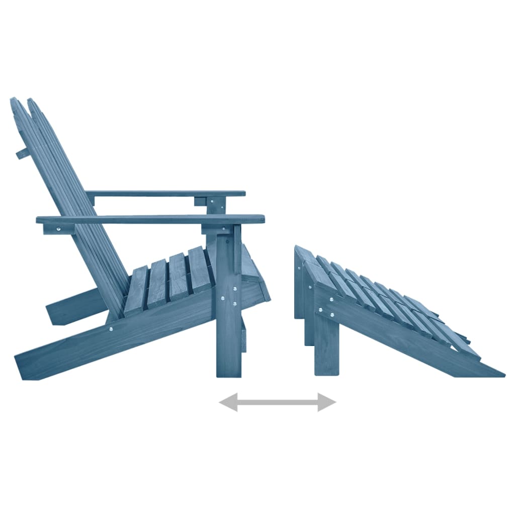 Garden Chair | Blue | Solid fir wood | Large | Detachable