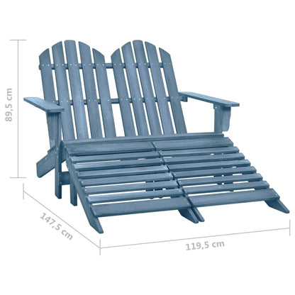 Garden Chair | Blue | Solid fir wood | Large | Detachable