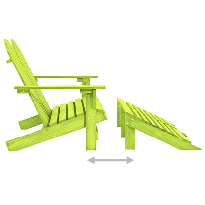 Garden Chair | Green | Solid fir wood | 2-Seater | Detachable