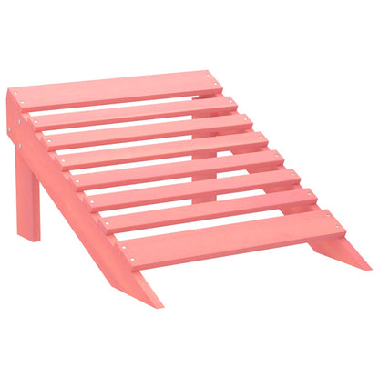 2-Seater Garden Adirondack Chair&Ottoman Fir Wood Pink