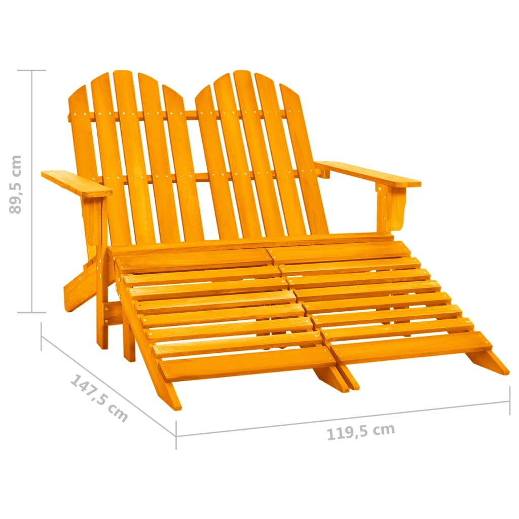 Garden Chair | Orange | Solid fir wood | Large | Detachable