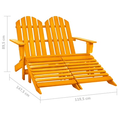 Garden Chair | Orange | Solid fir wood | Large | Detachable
