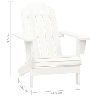 Garden Chair | White | Solid fir wood | Standard | Ergonomic