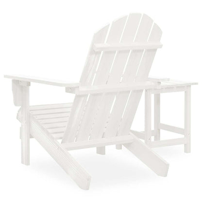Garden Adirondack Chair with Table Solid Fir Wood White