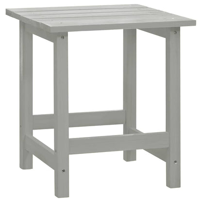 Garden Adirondack Chair with Table Solid Fir Wood Grey