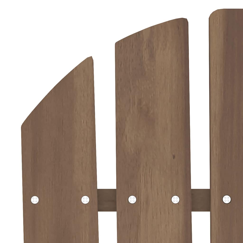 Garden Adirondack Chair with Table Solid Fir Wood Brown