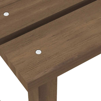 Garden Adirondack Chair with Table Solid Fir Wood Brown