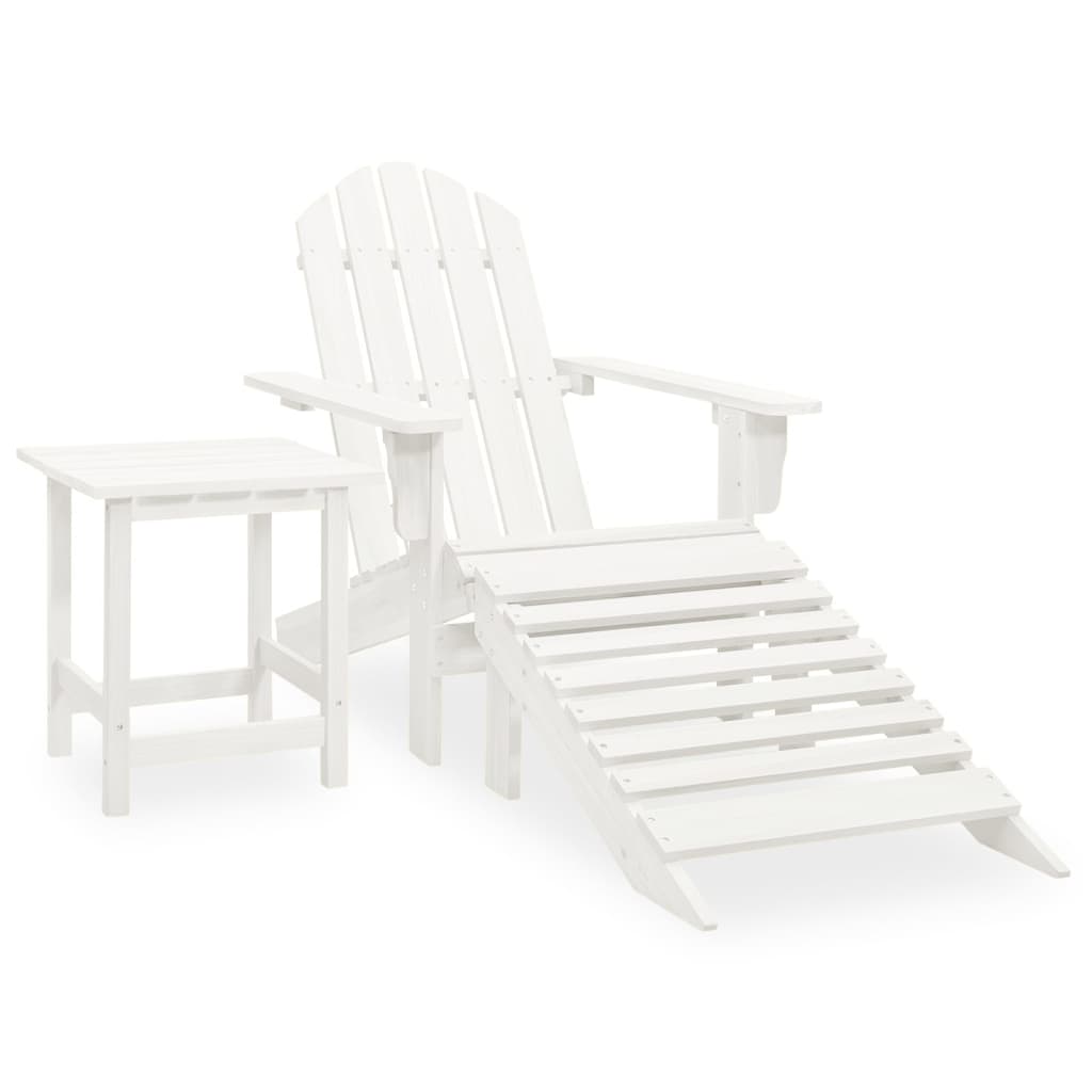 Garden Chair | White | Solid fir wood | Large | Detachable | Garden Chair