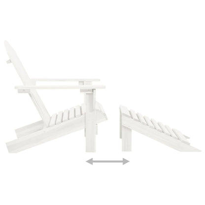 Garden Chair | White | Solid fir wood | Large | Detachable | Garden Chair