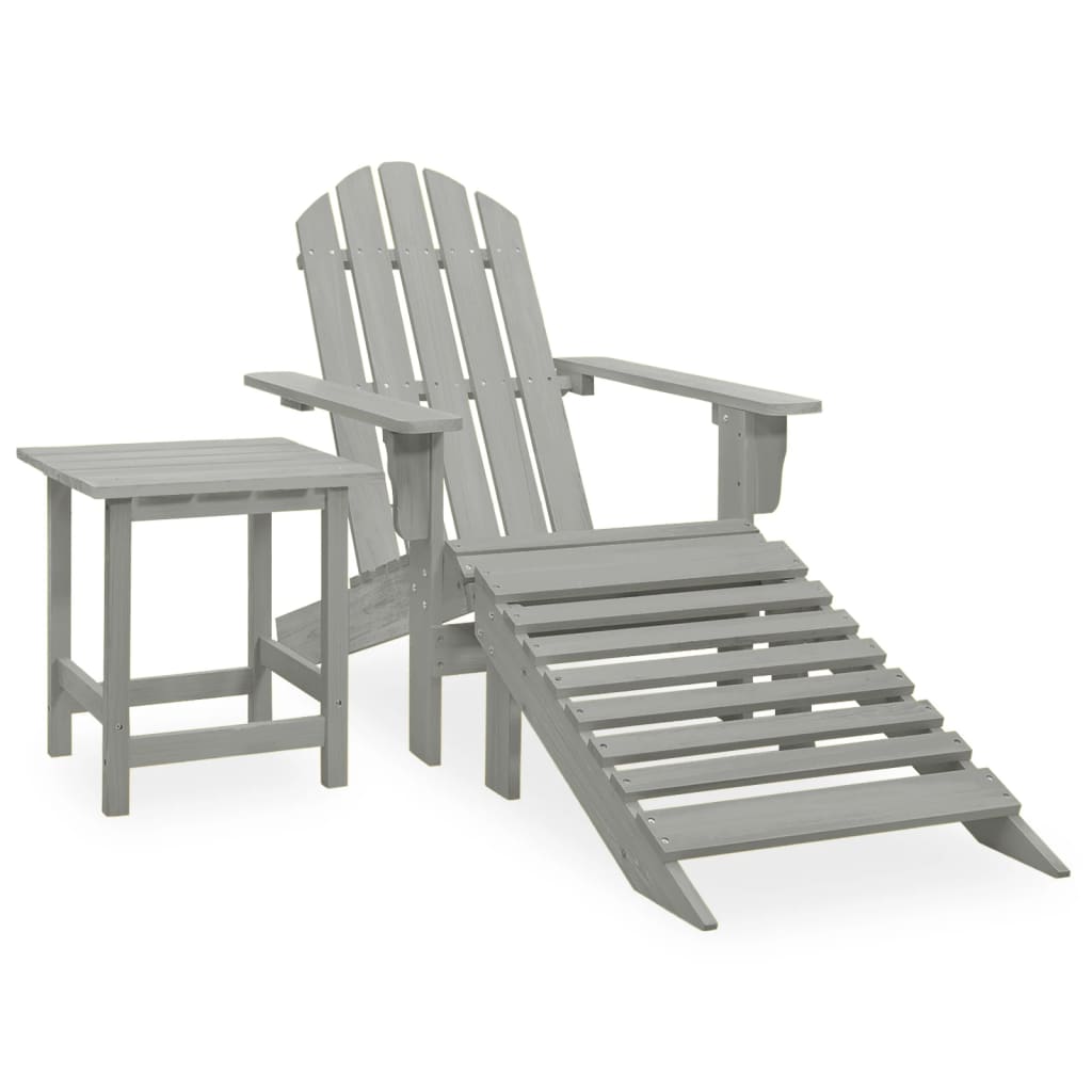 Garden Chair | Grey | Solid Fir Wood | Large | Detachable | Garden Chair