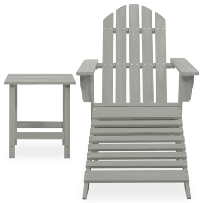 Garden Chair | Grey | Solid Fir Wood | Large | Detachable | Garden Chair