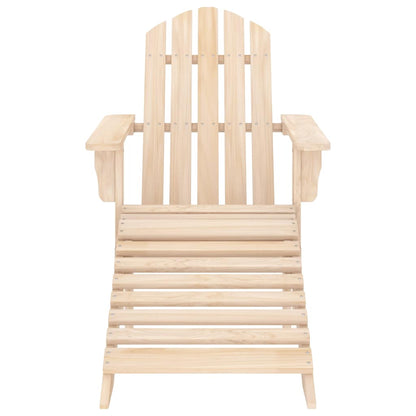 315932 vidaXL Garden Adirondack Chair with Ottoman and Table Solid Fir Wood