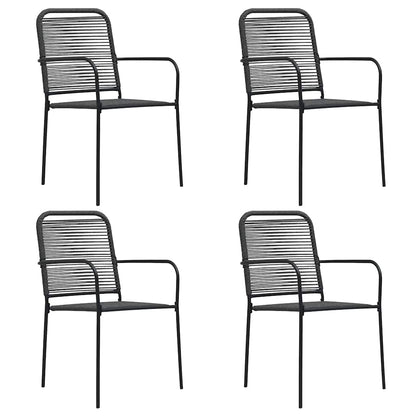 3060209 vidaXL 5 Piece Garden Dining Set Black Glass and Steel (312156+312162)