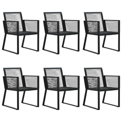 Dining Set | Black | PVC rattan, powder-coated steel, glass