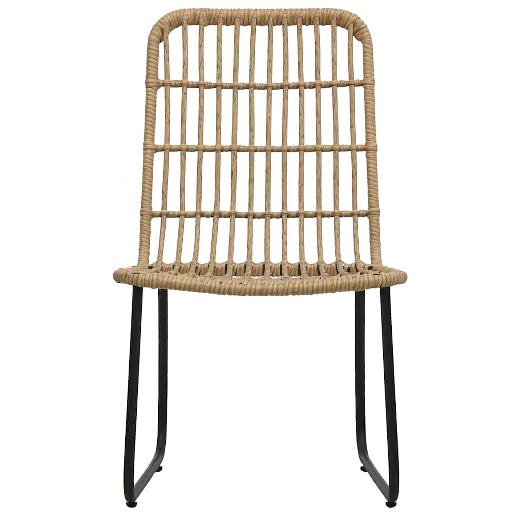 7 Piece Outdoor Dining Set Poly Rattan and Glass