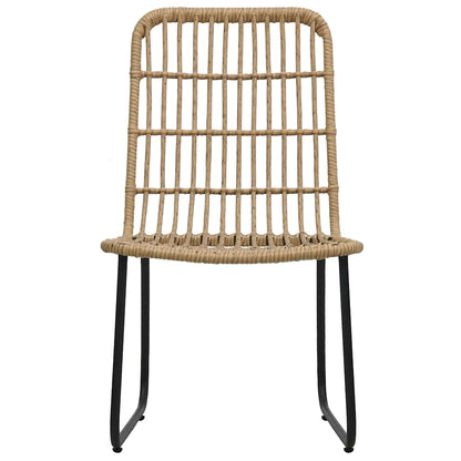7 Piece Outdoor Dining Set Poly Rattan and Glass