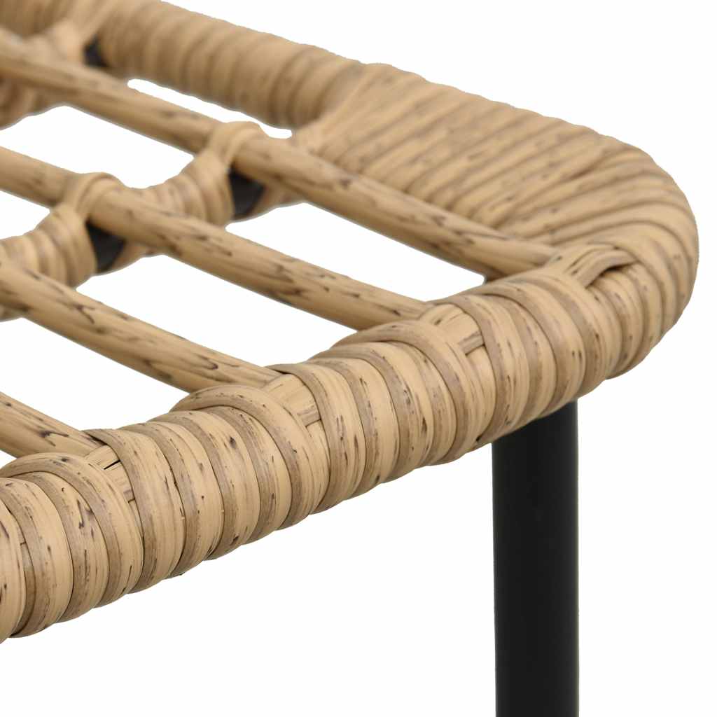 7 Piece Outdoor Dining Set Poly Rattan and Glass