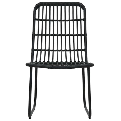 3 Piece Outdoor Dining Set Poly Rattan and Glass