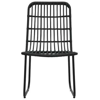 Dining Set | Black | Poly rattan | Large | Stackable | Outdoor Dining Set