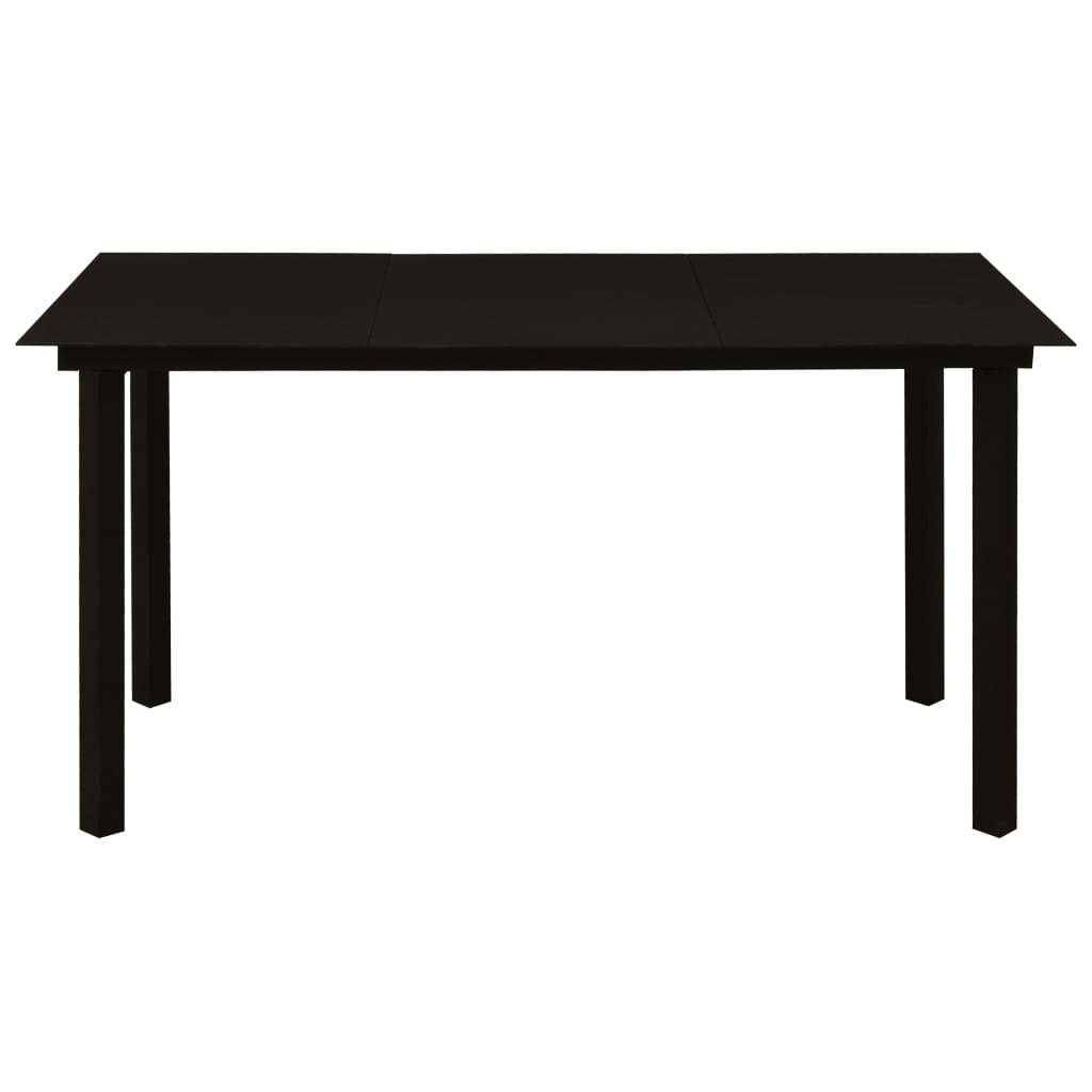 Dining Set | Black | Poly rattan | 5-piece | Stackable | Dining Set