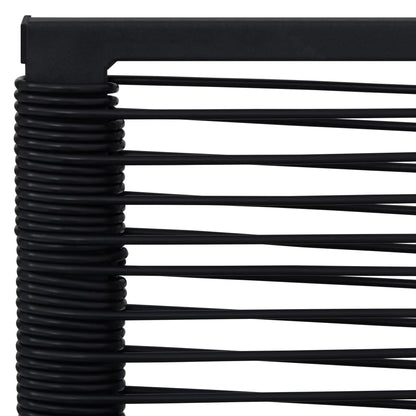 Dining Set | Black | Powder-Coated Steel, PVC Hollow Rattan, Glass