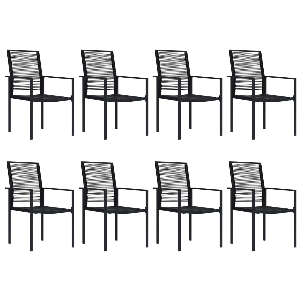Dining Set | Black | Glass | Large |  Durable  | Garden Dining Set