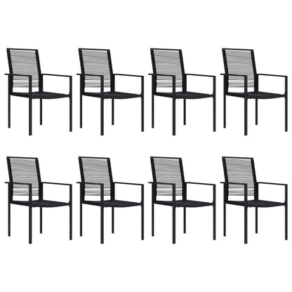 Dining Set | Black | Glass | Large |  Durable  | Garden Dining Set
