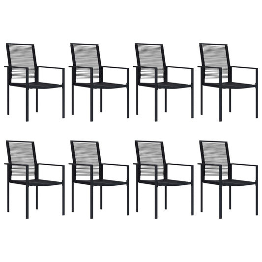 Dining Set | Black | Glass | Large |  Durable  | Garden Dining Set