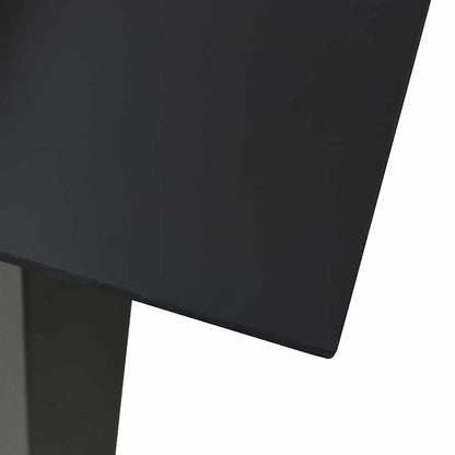 Dining Set | Black | Glass, Powder-coated steel, PVC hollow rattan