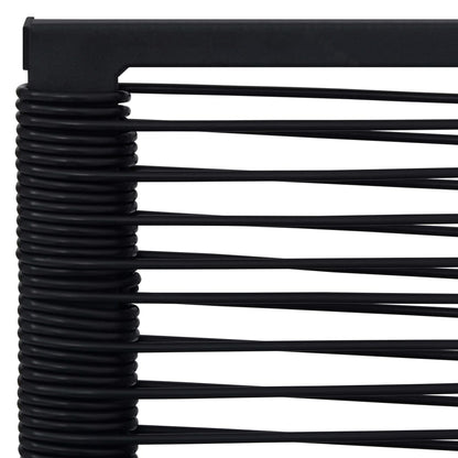 Dining Set | Black | Glass, Powder-Coated Steel, PVC Rattan | 7-piece set