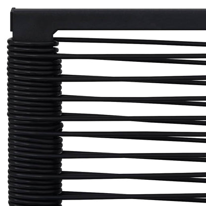 Dining Set | Black | Glass, Powder-Coated Steel, PVC Hollow Rattan