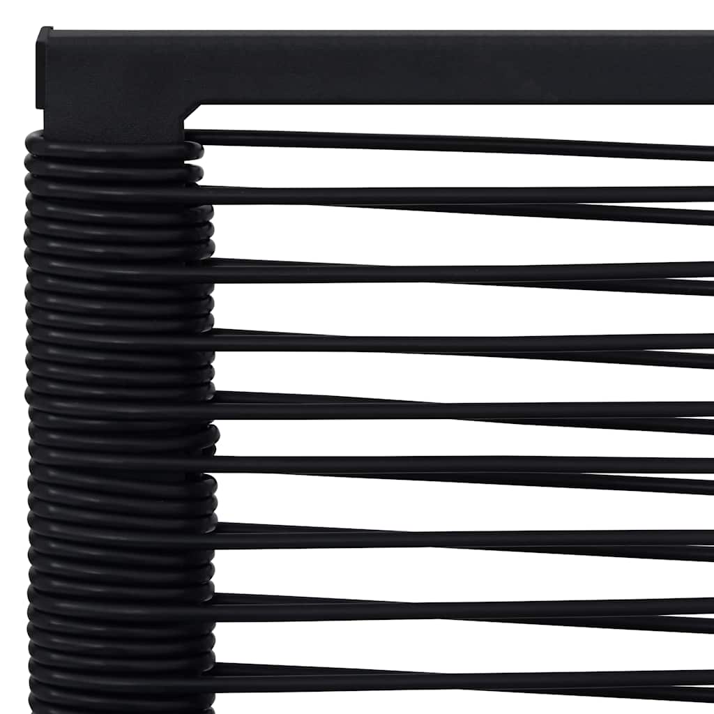 Dining Set | Black | Glass, Powder-Coated Steel, PVC Hollow Rattan